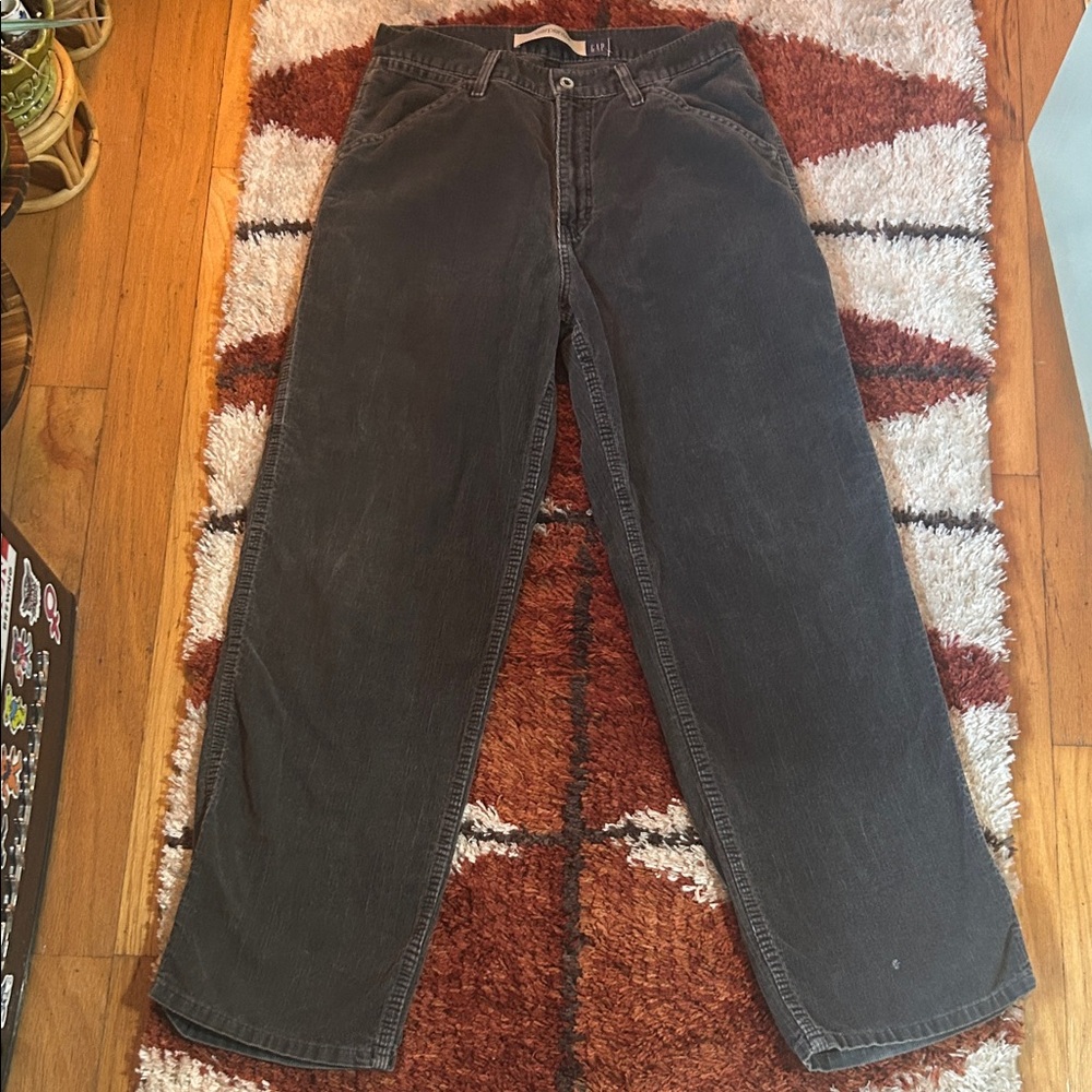 Vintage Y2K GAP Men’s Gray Corduroy Carpenter Pants - Picture 3 of 7